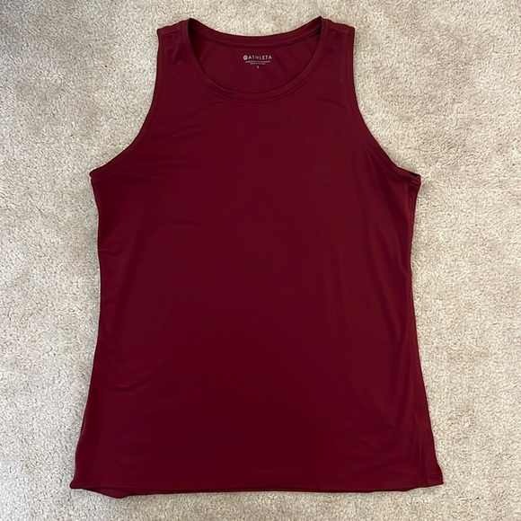 Athleta Tops - Athleta Essence Vital Tank Dark Garnet Size Large Soft Flowy Yoga Gym Layering